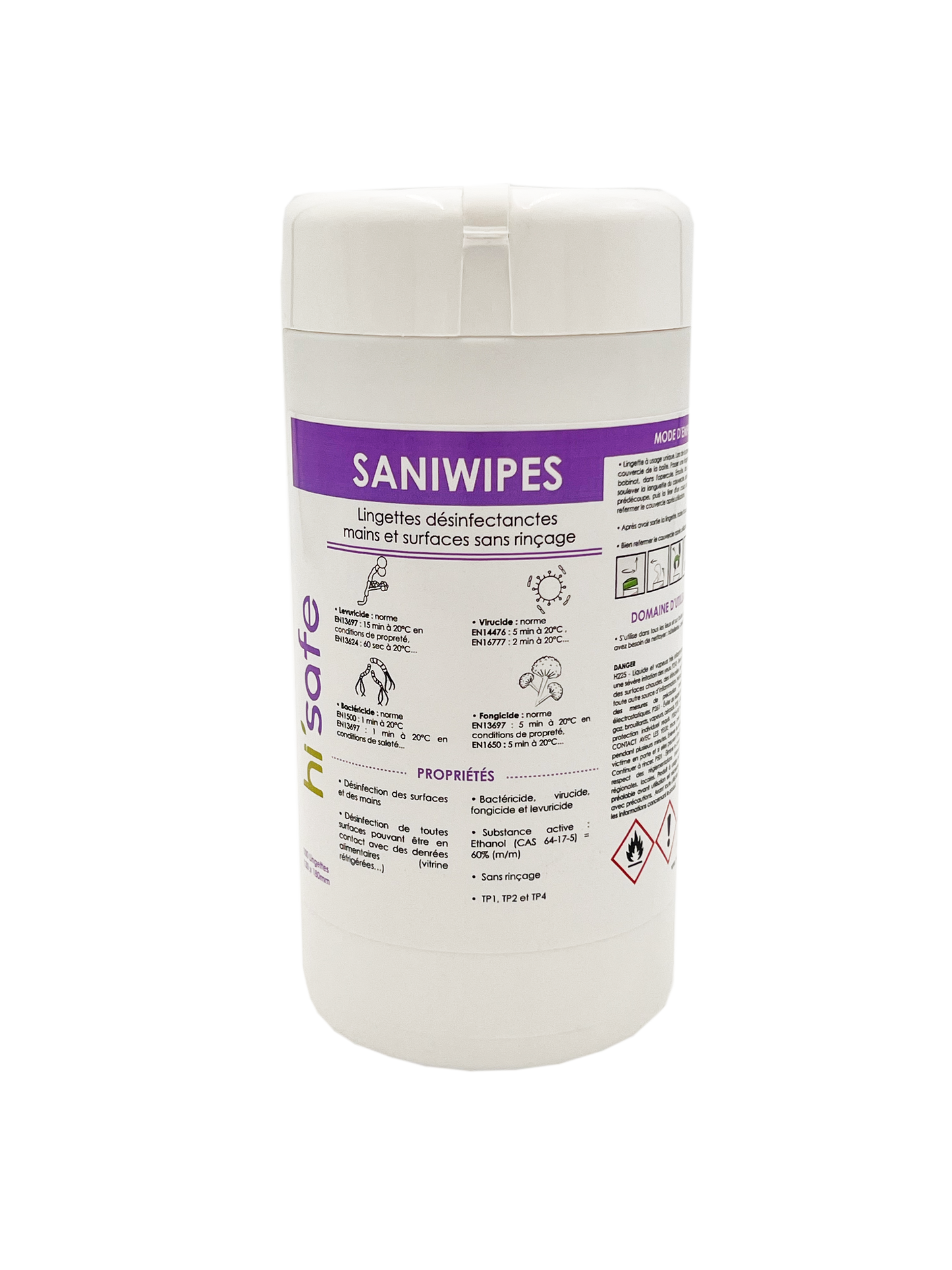 Lingettes désinfectantes boite de 100