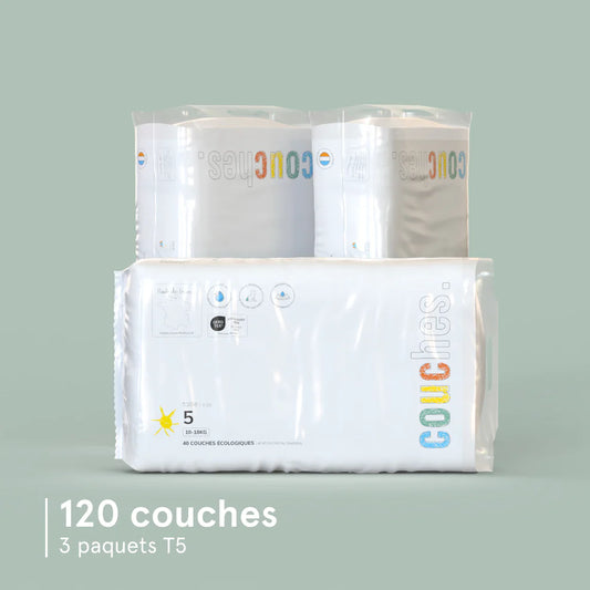 Couches écologiques T5 - colis de 120